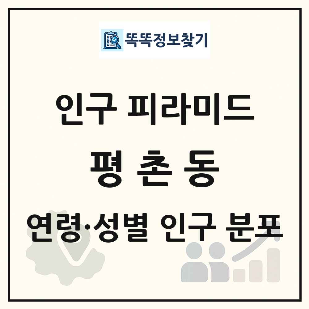 평촌동 인구 피라미드 링크 그림